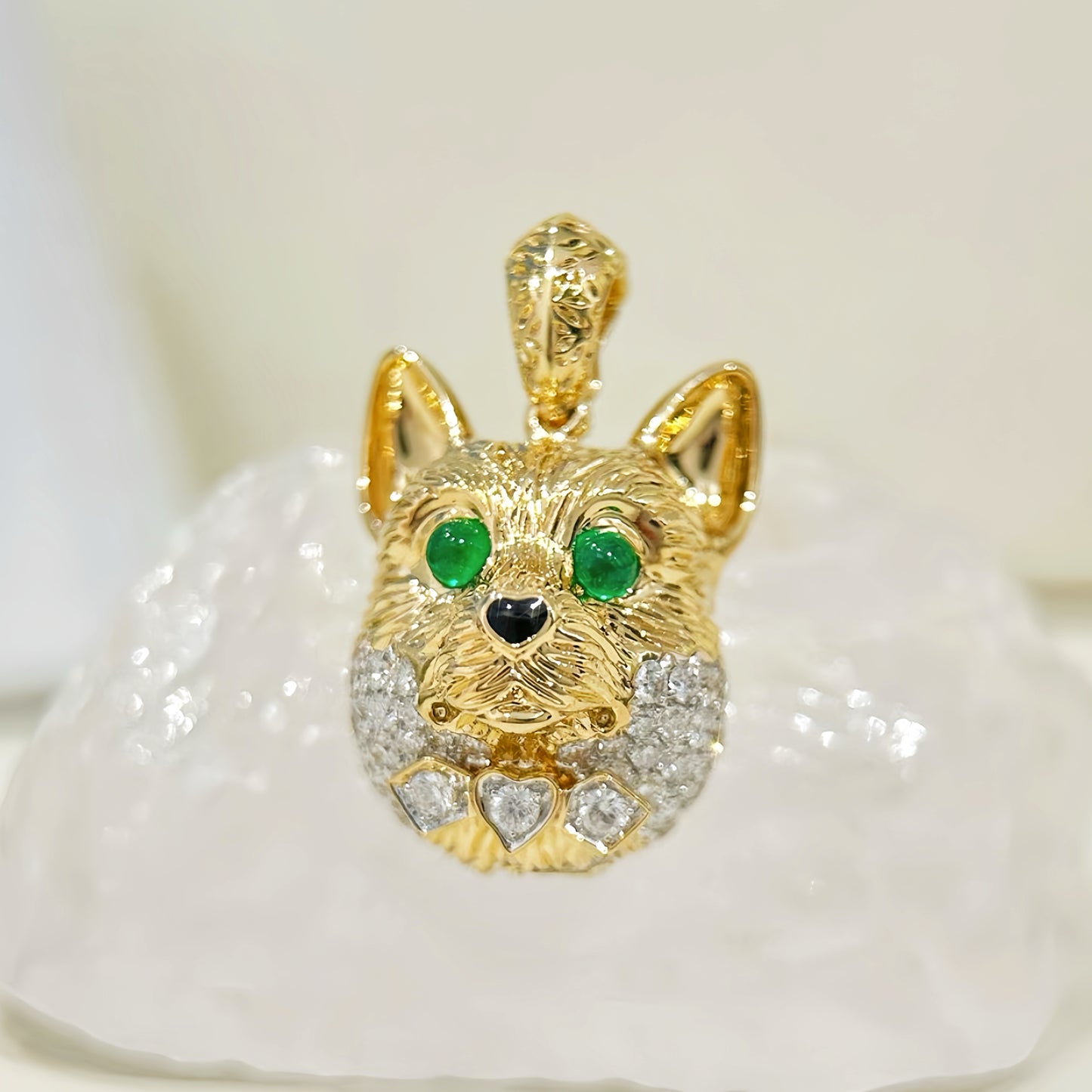 Corgi Vintage 18k Gold Diamond Pendant (Item No. VT321)