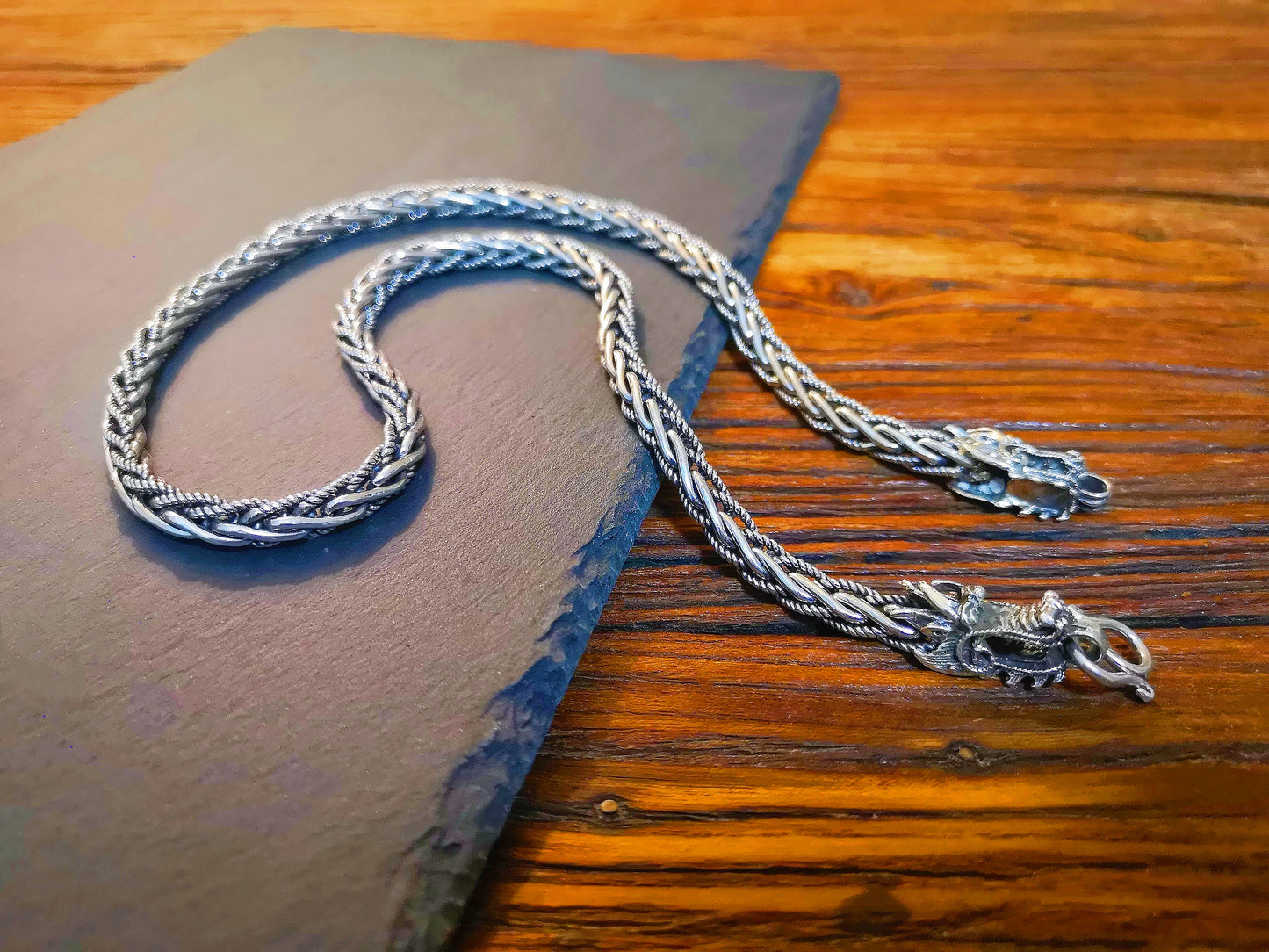 Dragon Handmade Silver Necklace Chain (Item No. N0013)