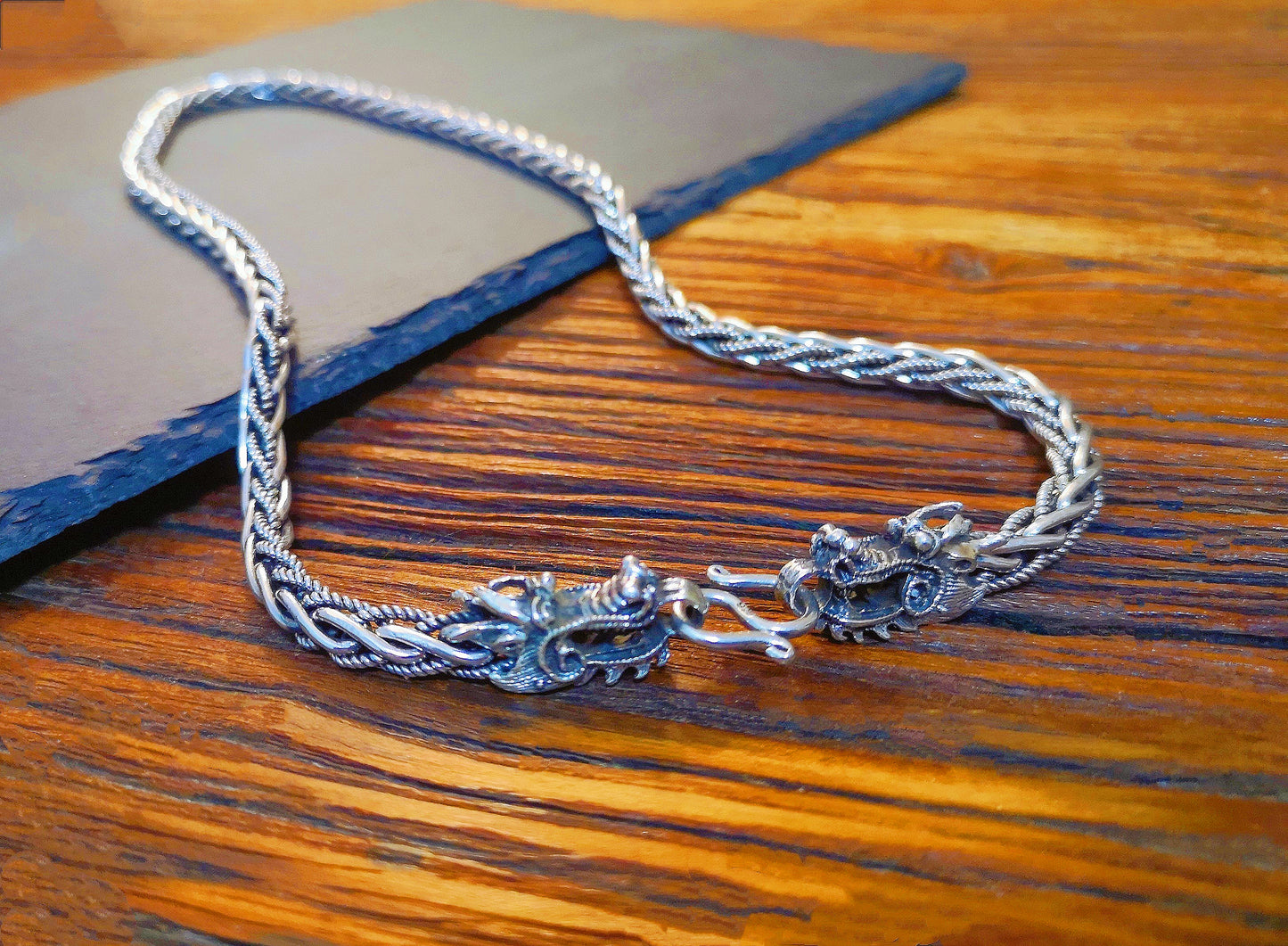 Dragon Handmade Silver Necklace Chain (Item No. N0013)