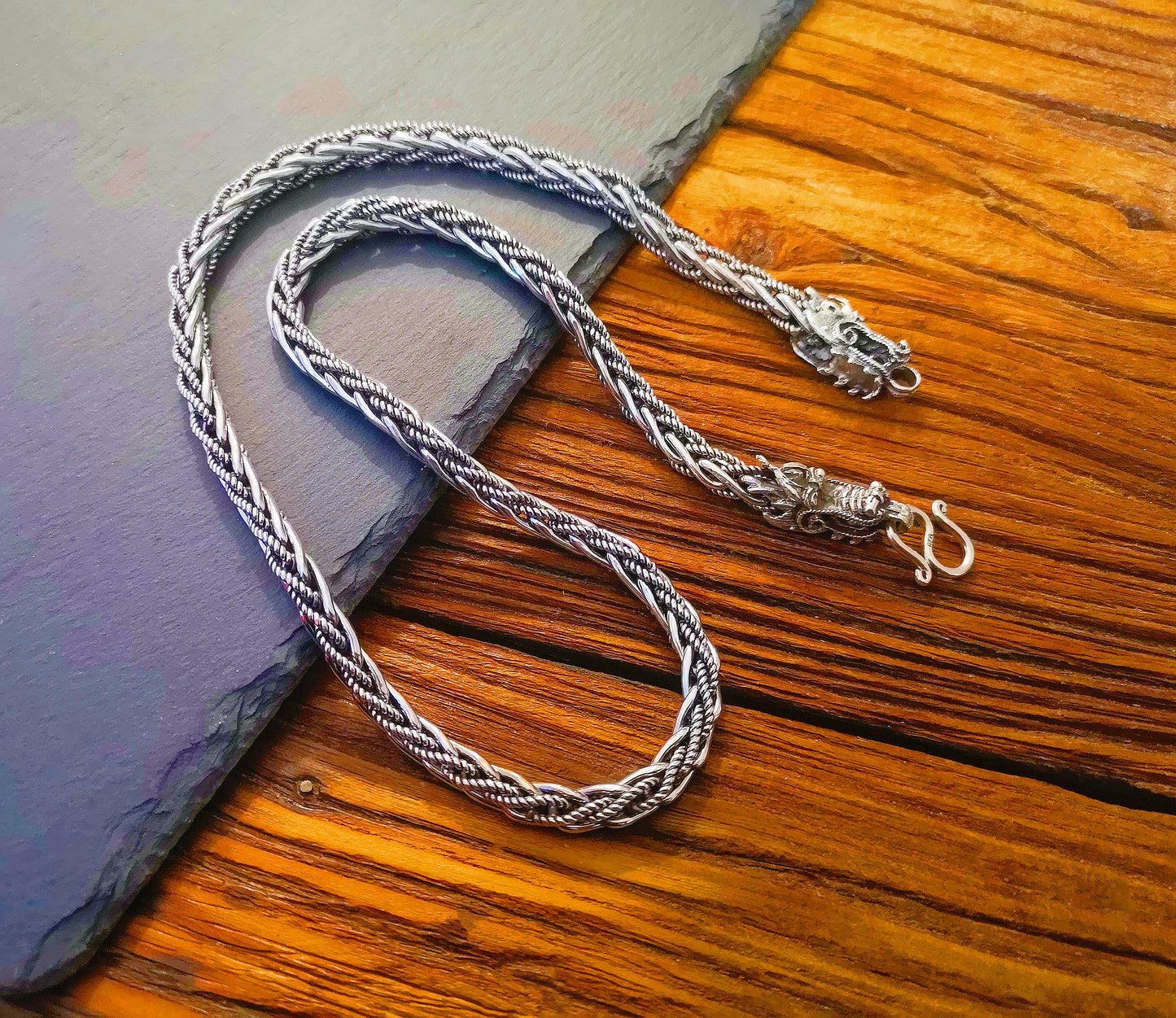 Dragon Handmade Silver Necklace Chain (Item No. N0013)