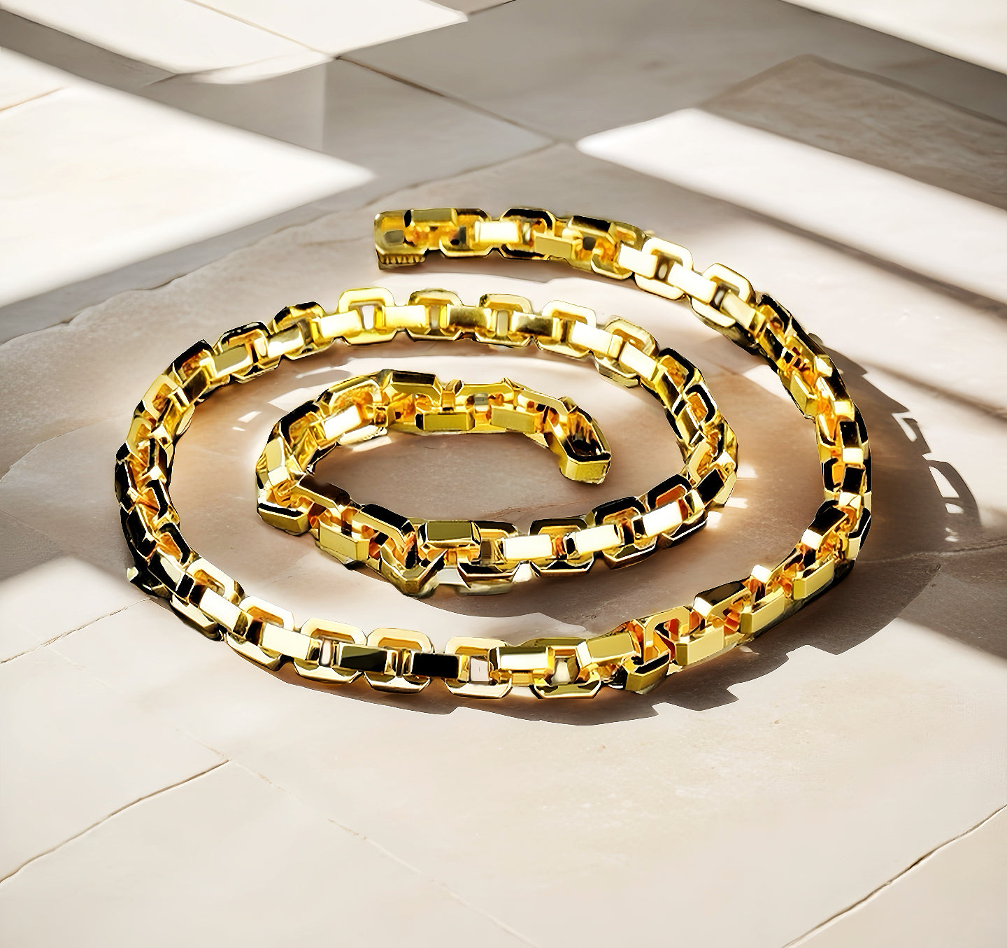 Oval Link 9k/14k/18k Necklace Chain (Item No. TDNG0004)