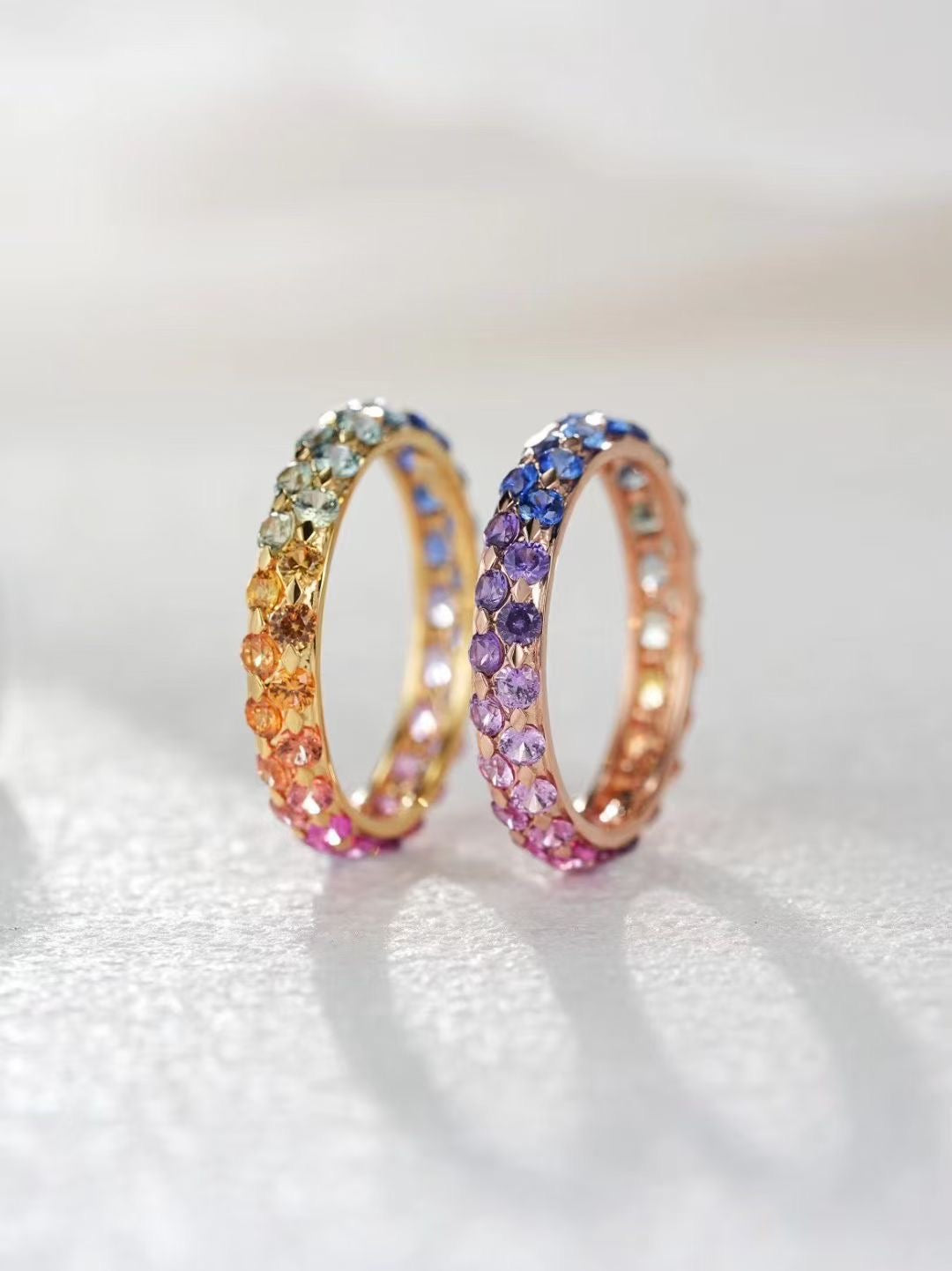 Rainbow Sapphire 18k Gold Ring (Item No. SA131)