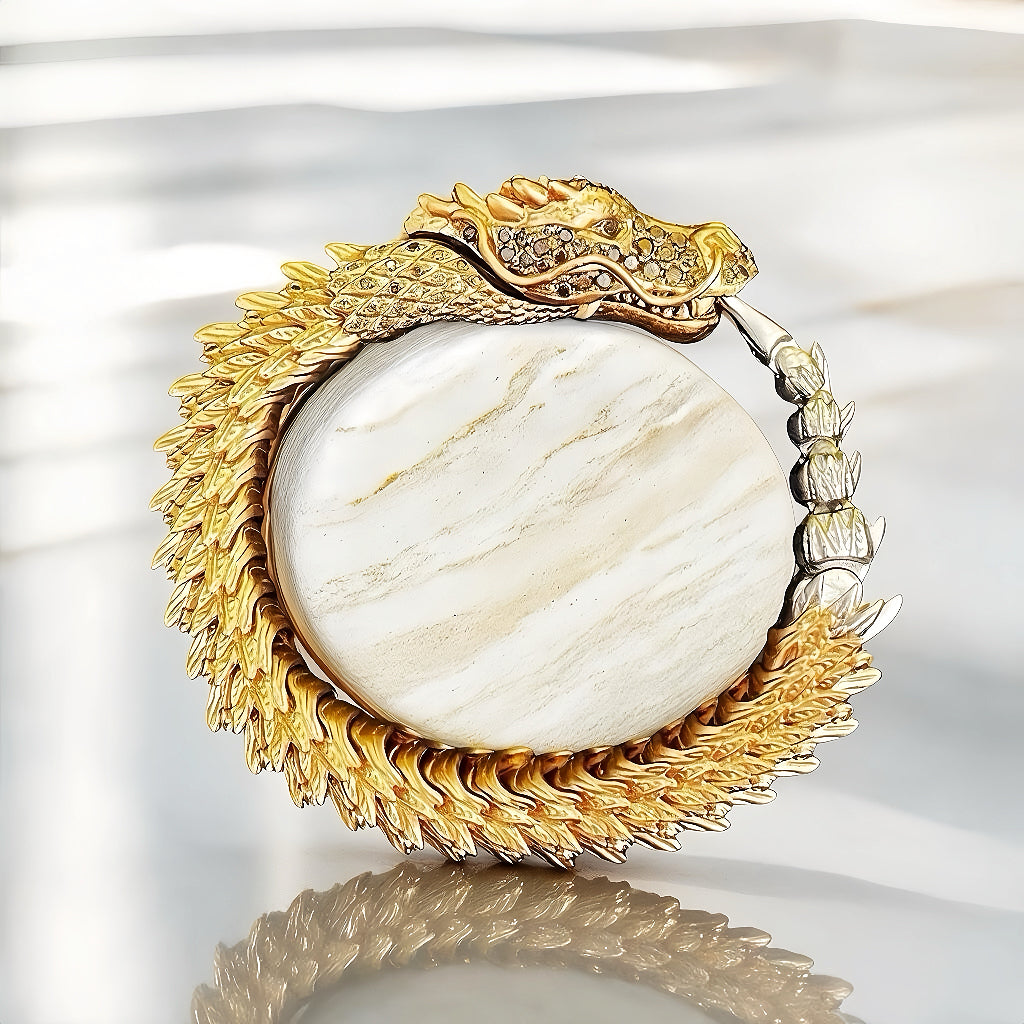 Gold Dragon Diamond Bracelet Chain (Item No. TDBG0023)