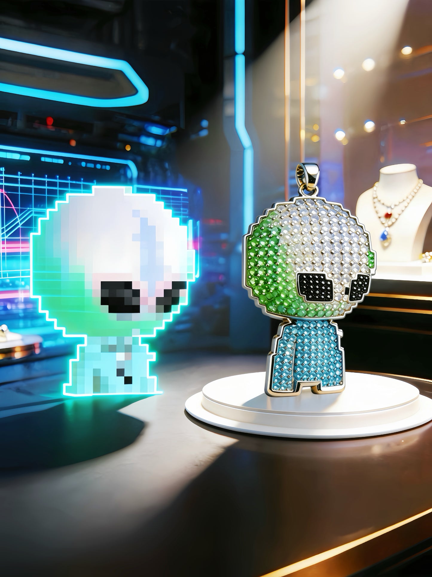 The Alien Boy NFT Custom Jewelry