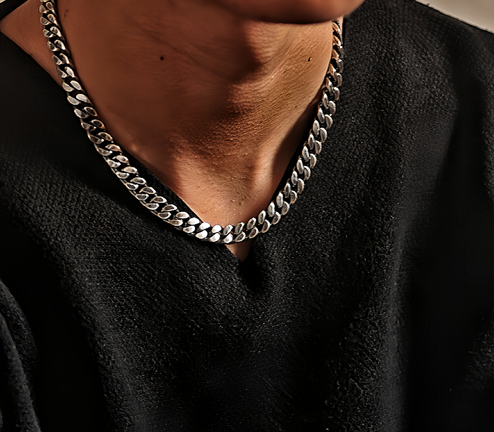 Cuban Link Silver Necklace Chain (Item No. N0110)
