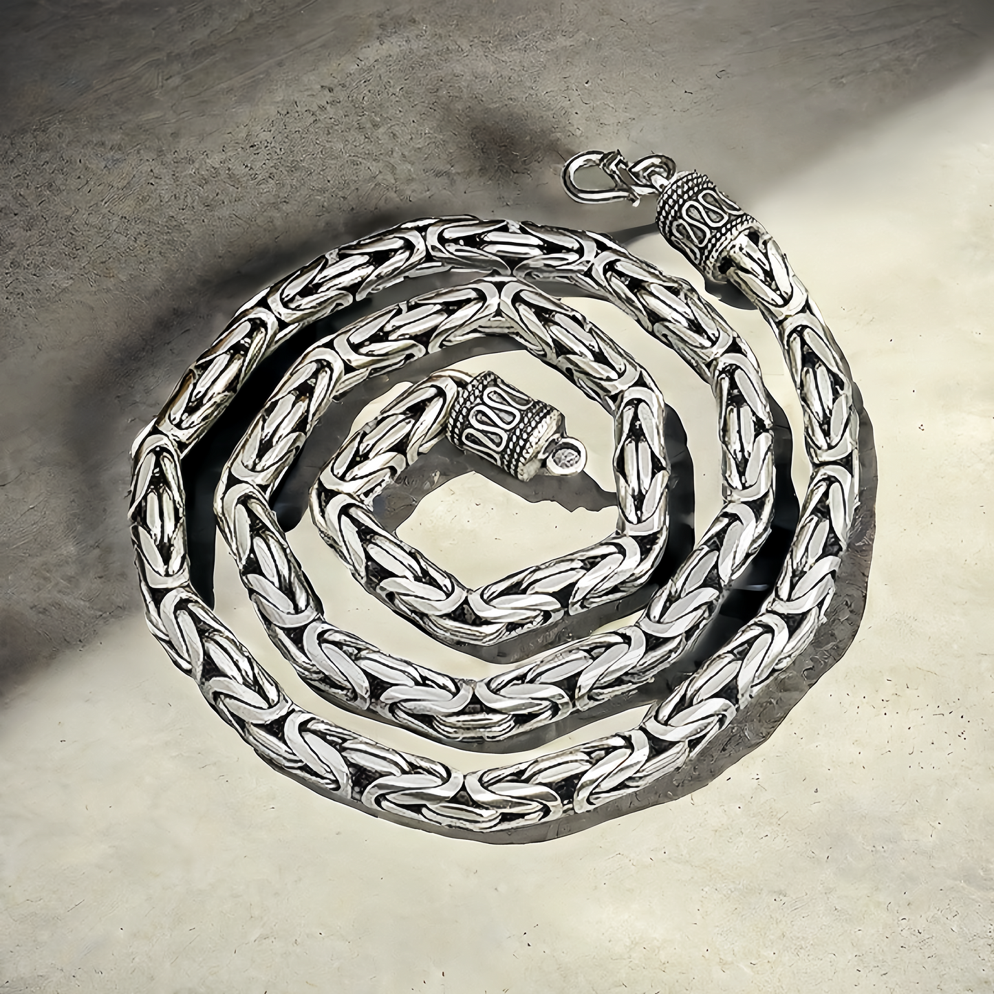Classy Braided Silver Necklace Chain (Item No. N0139)