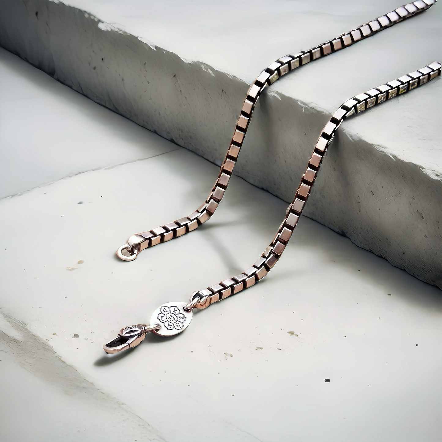 Box Silver Necklace Chain (Item No. N0078)