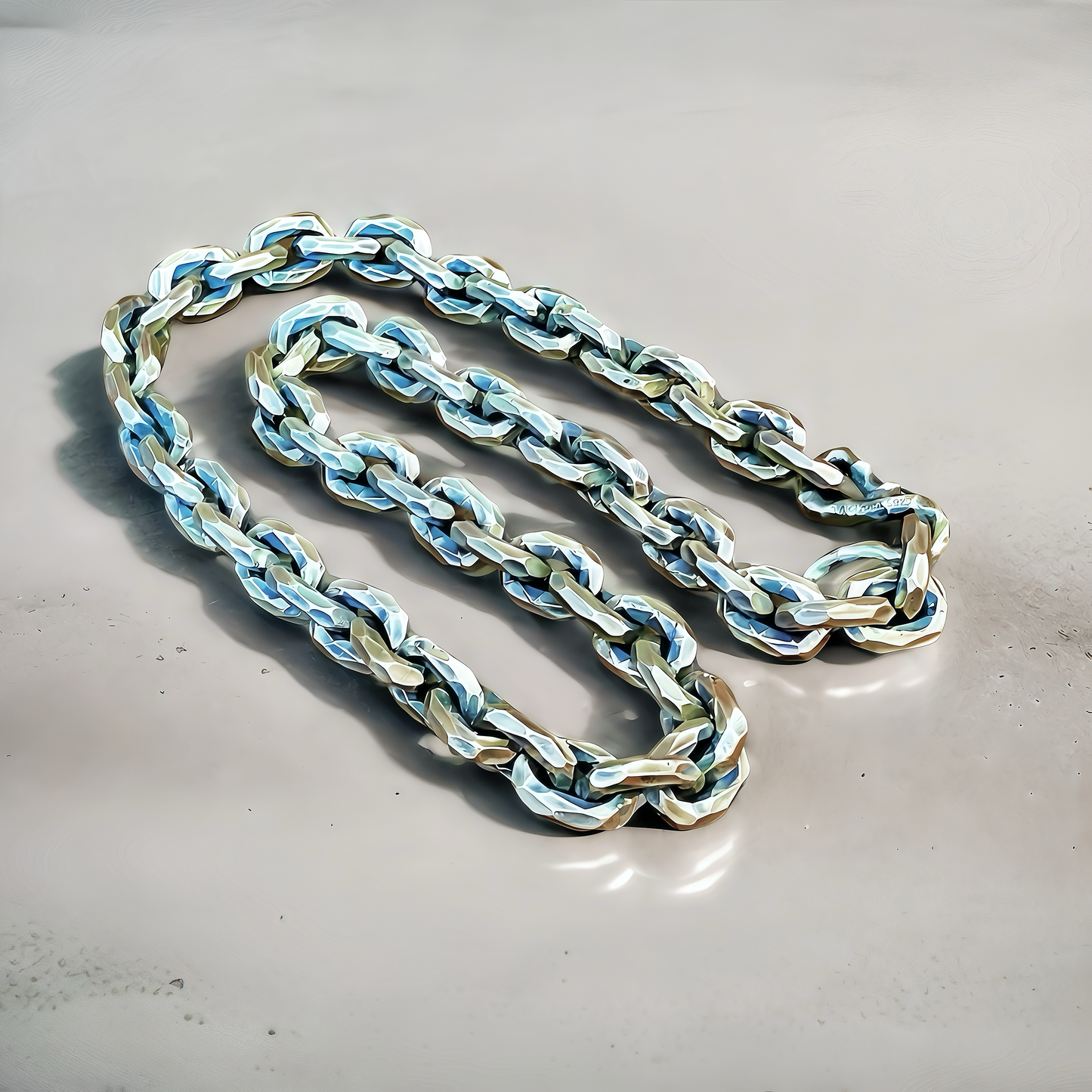 11mm Hammered Silver Necklace Chain (Item No. N0003)