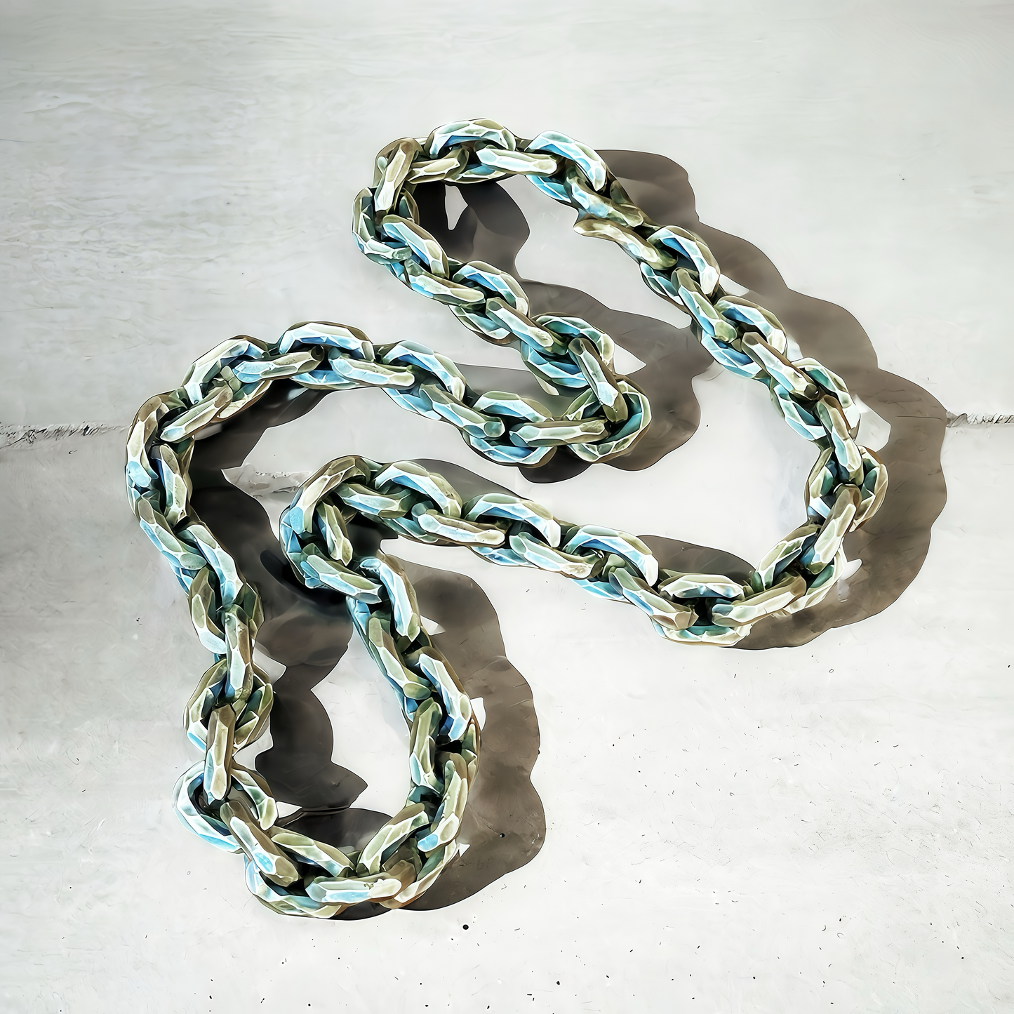 11mm Hammered Silver Necklace Chain (Item No. N0003)