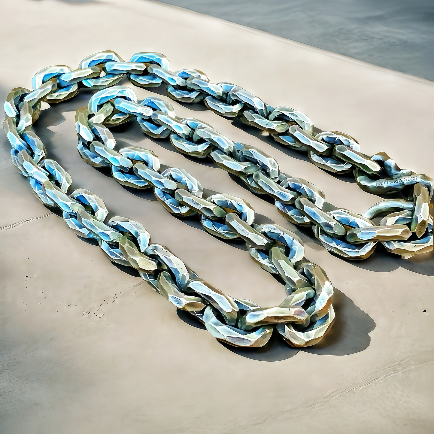 11mm Hammered Silver Necklace Chain (Item No. N0003)