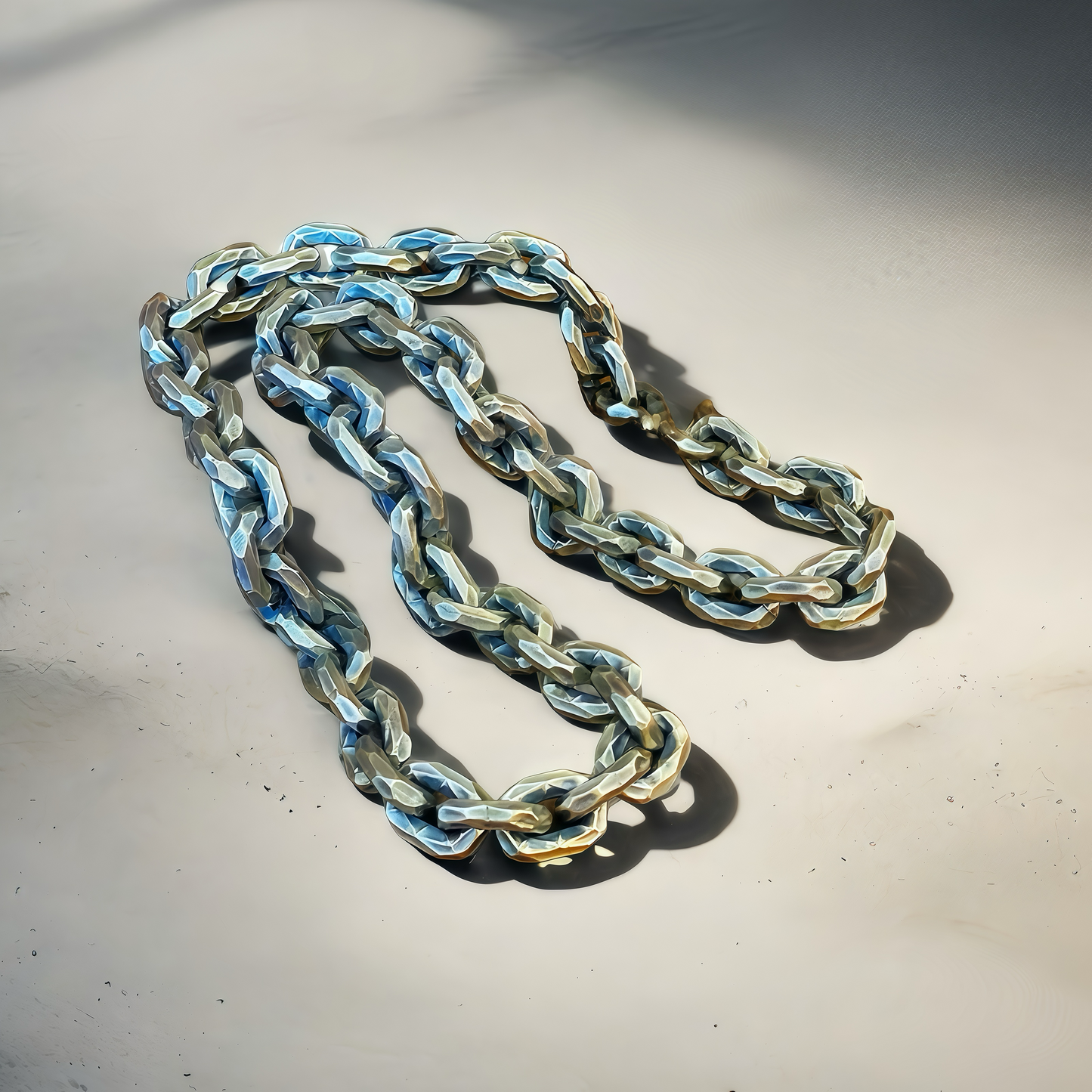 11mm Hammered Silver Necklace Chain (Item No. N0003)