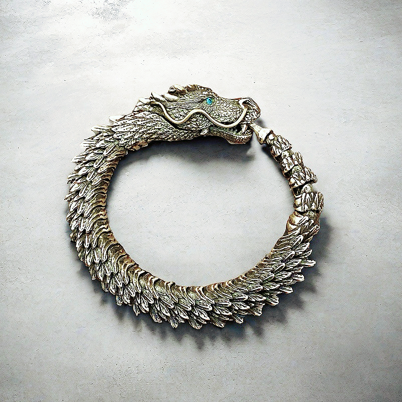 Dragon Silver Bracelet Chain (Item No. B0431)