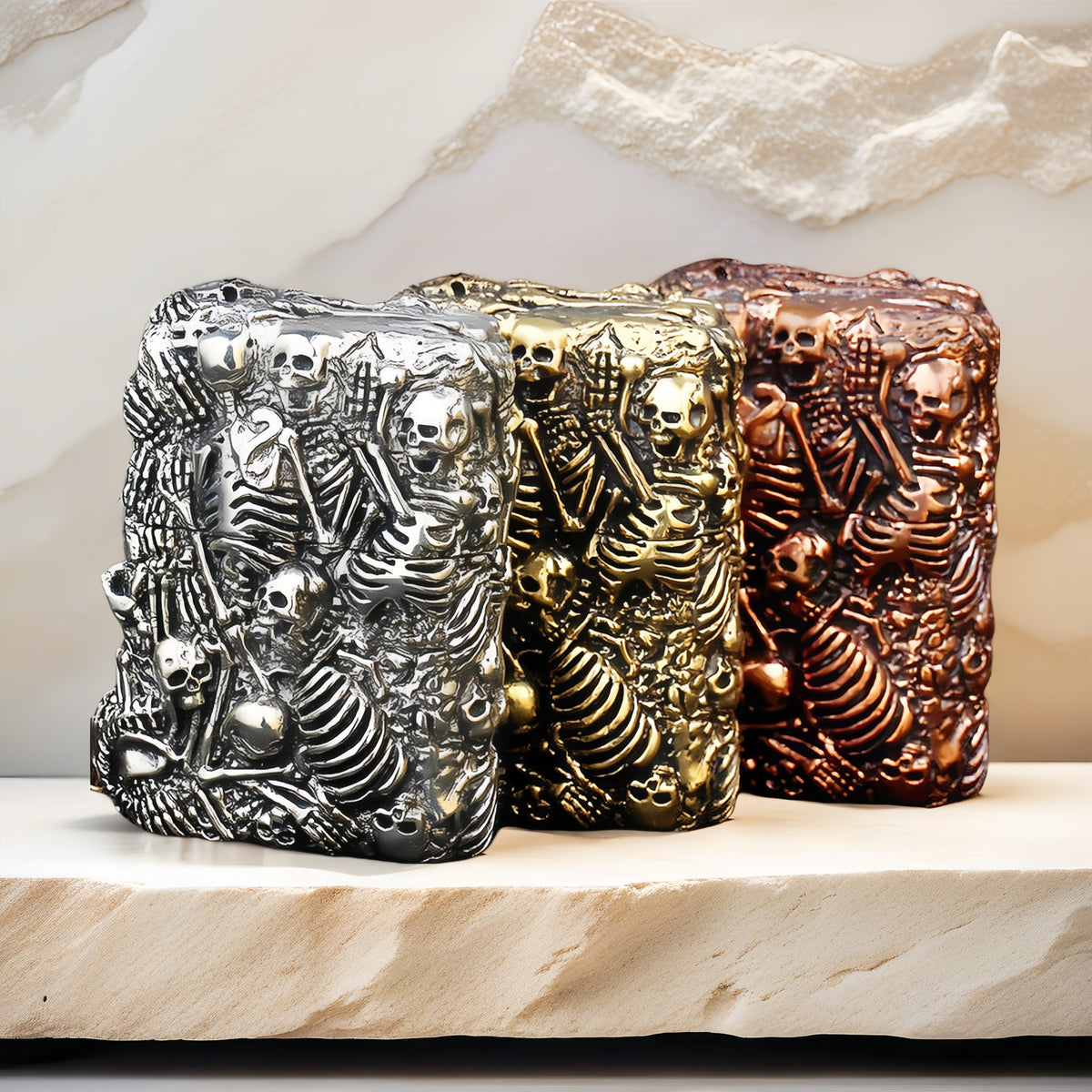 Burial Skull Zippo Lighter Case (Item No. L0009)