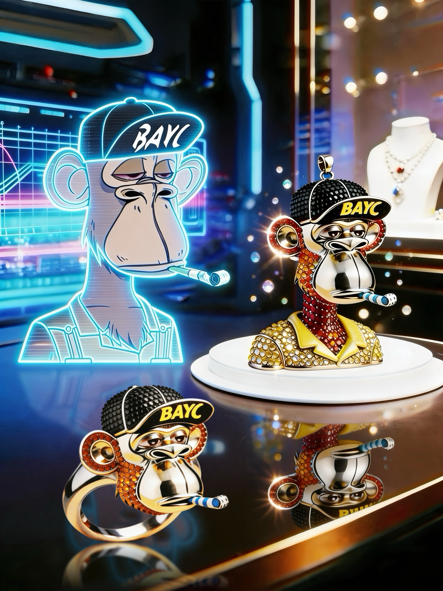 Bored Ape Yacht Club NFT Custom Jewelry