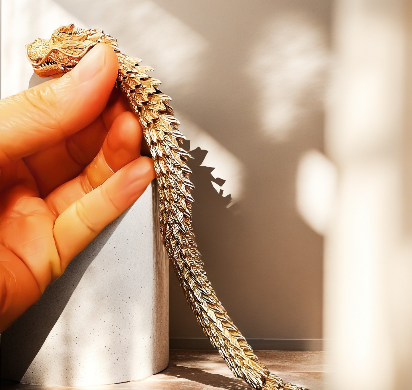 Gold Dragon Bracelet Chain (Item No. GB0022)