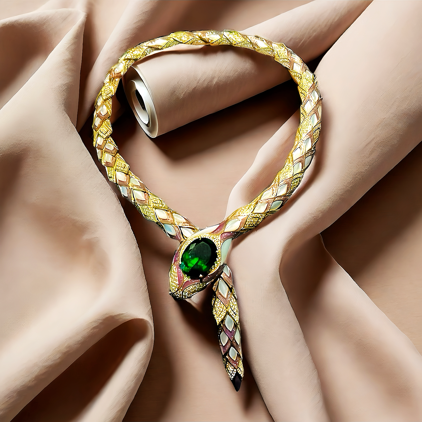 Gold Ouroboro Set/ Necklace Bracelet Ring (Item No. GP0017)