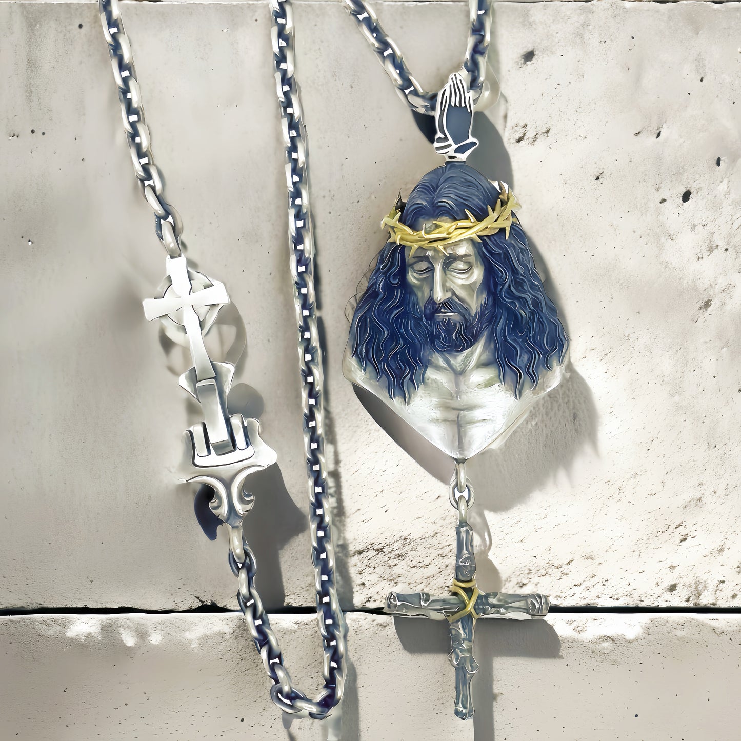 Jesus Silver Pendant (Item No. SC028)
