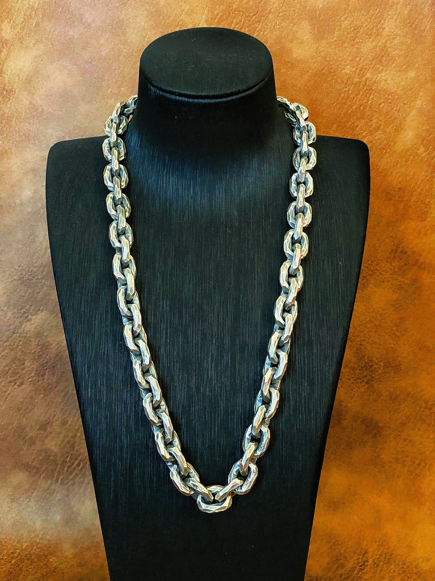 11mm Hammered Silver Necklace Chain (Item No. N0003) Tartaria Onlinestore