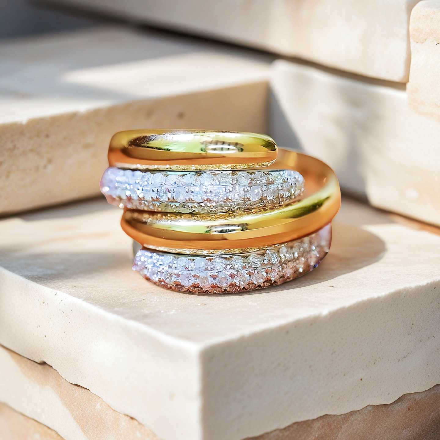 Tango Vintage 18k Gold Diamond Ring (Item No. VT029)