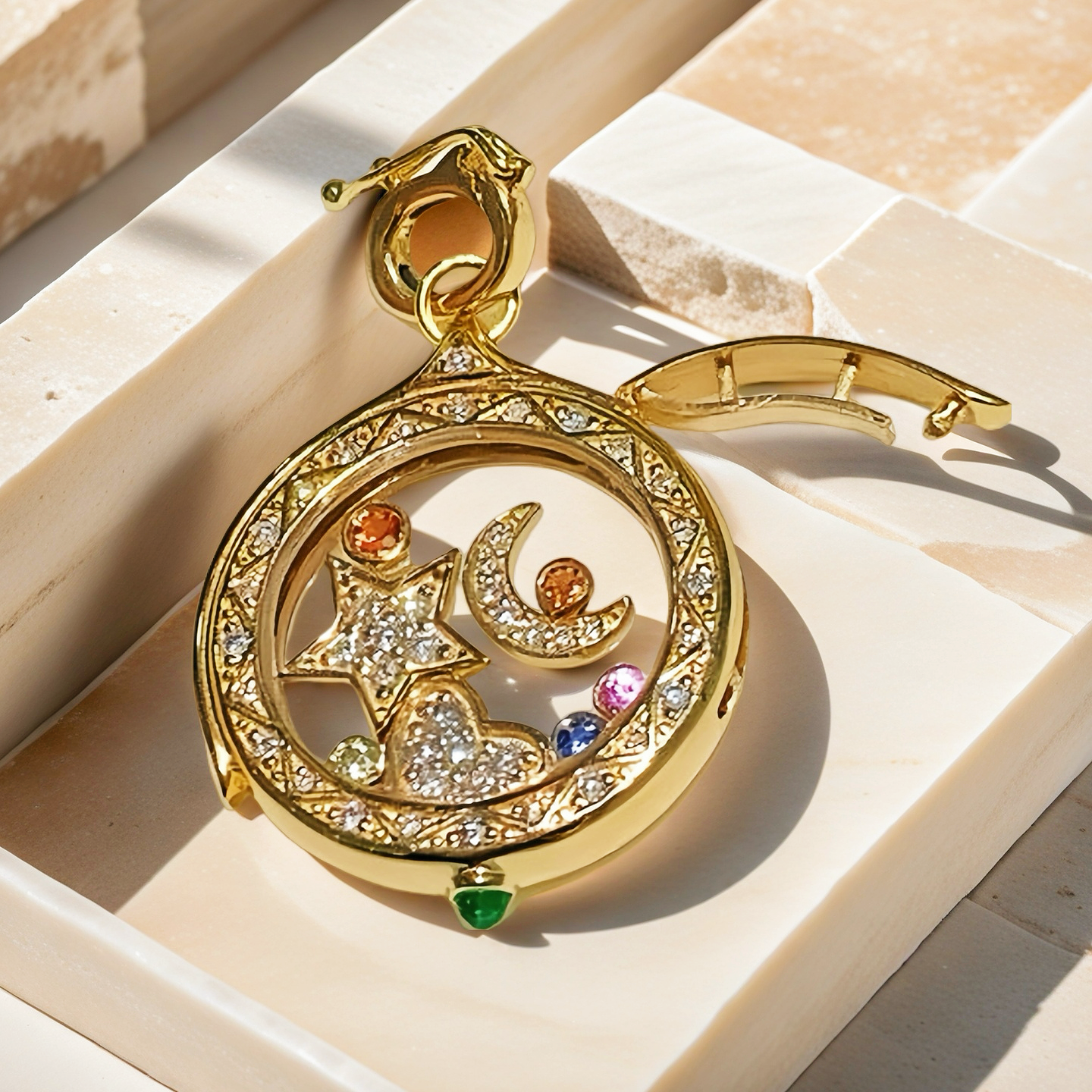 Vintage 18k Gold Diamond Pendant (Item No. VT098)