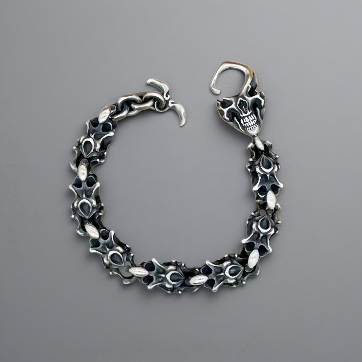 Skull Silver Bracelet Chain (Item No.SC044)