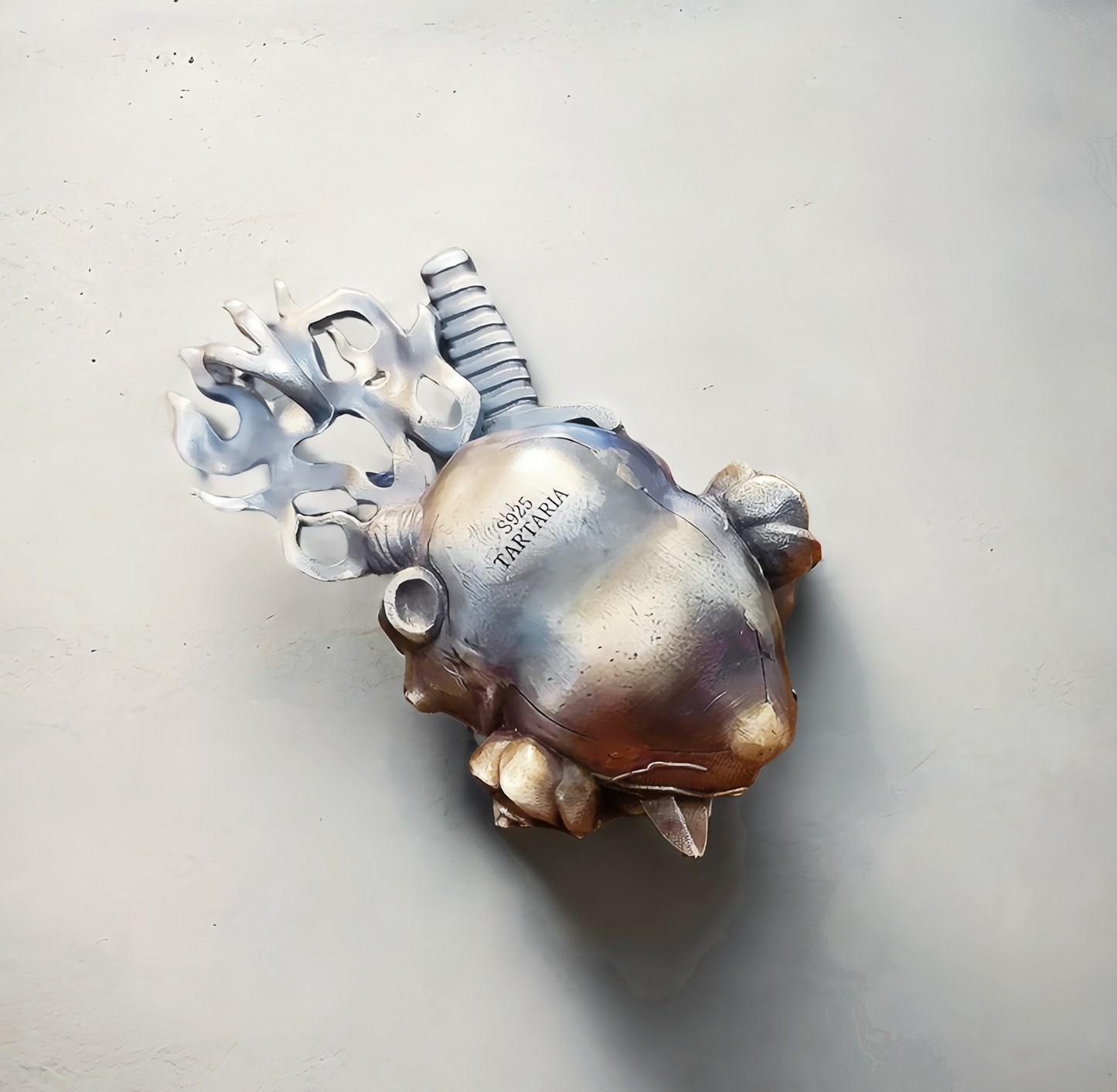 Heart & Rose Silver Pendant (Item No. SC034)