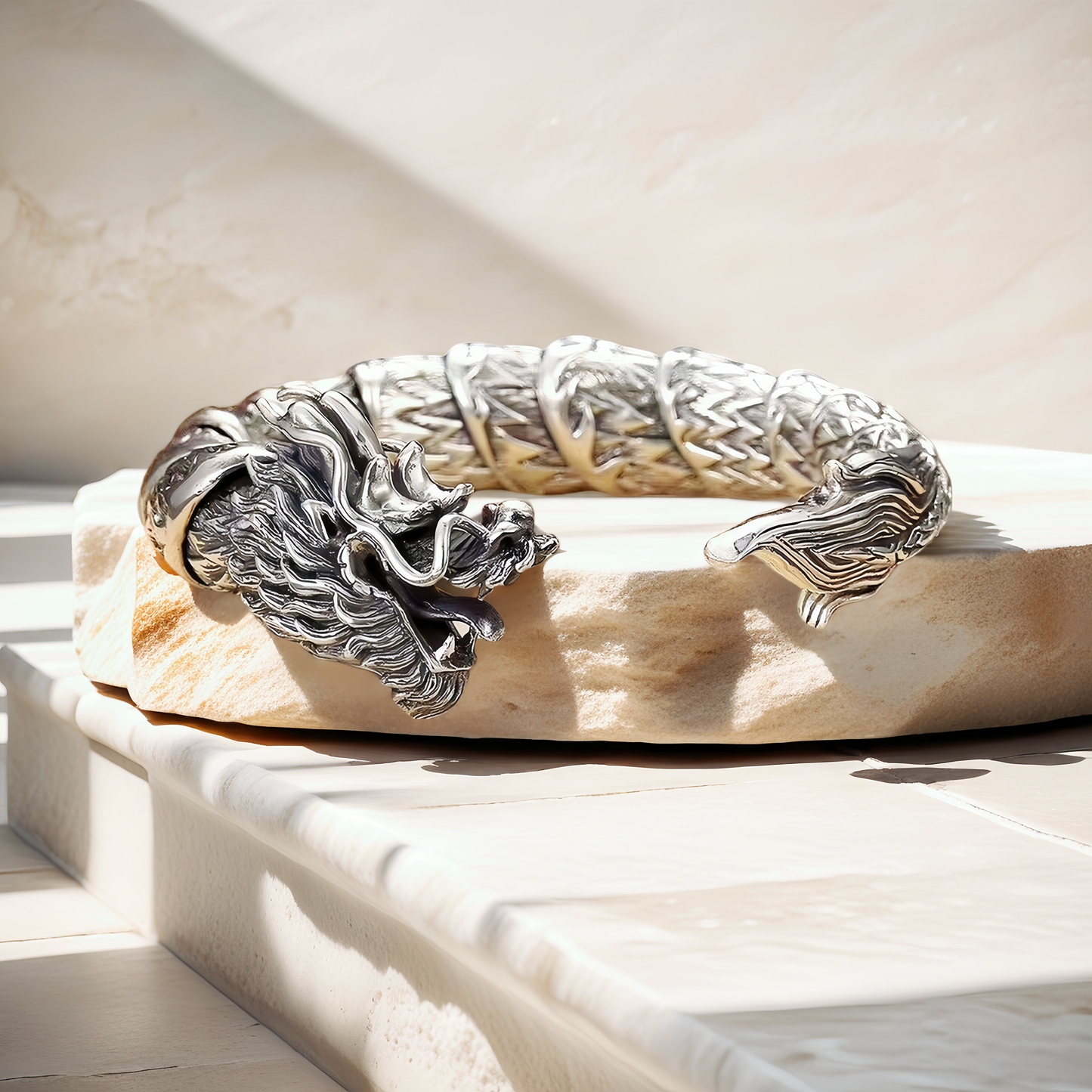 Flying Dragon Silver Bangle (Item No. B0122)
