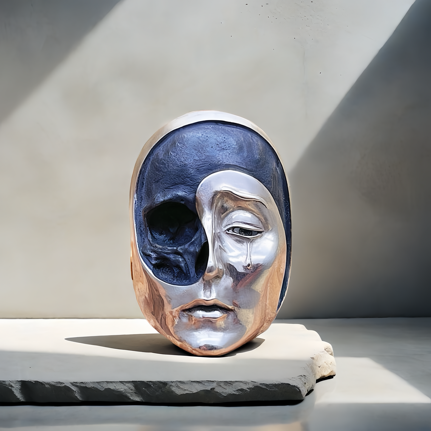 Yingyang Face Silver Ring (Item No. SC0040)