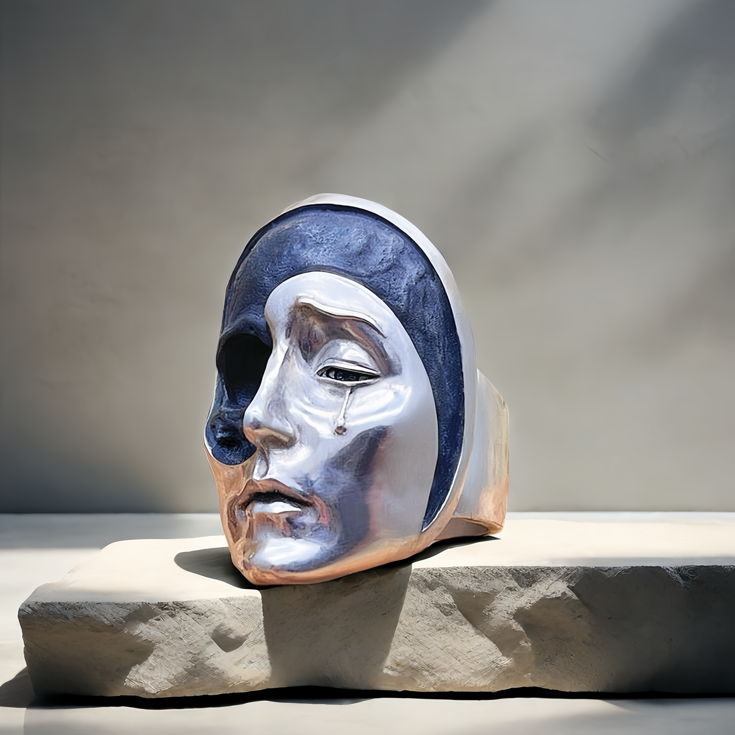 Yingyang Face Silver Ring (Item No. SC0040)