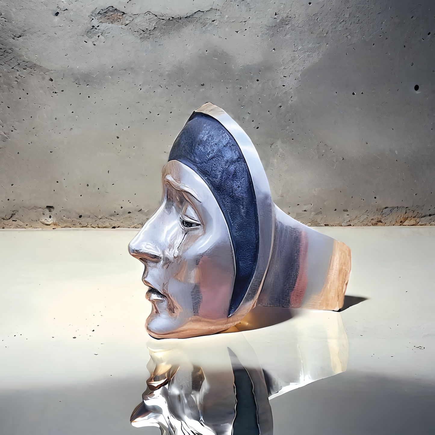 Yingyang Face Silver Ring (Item No. SC0040)