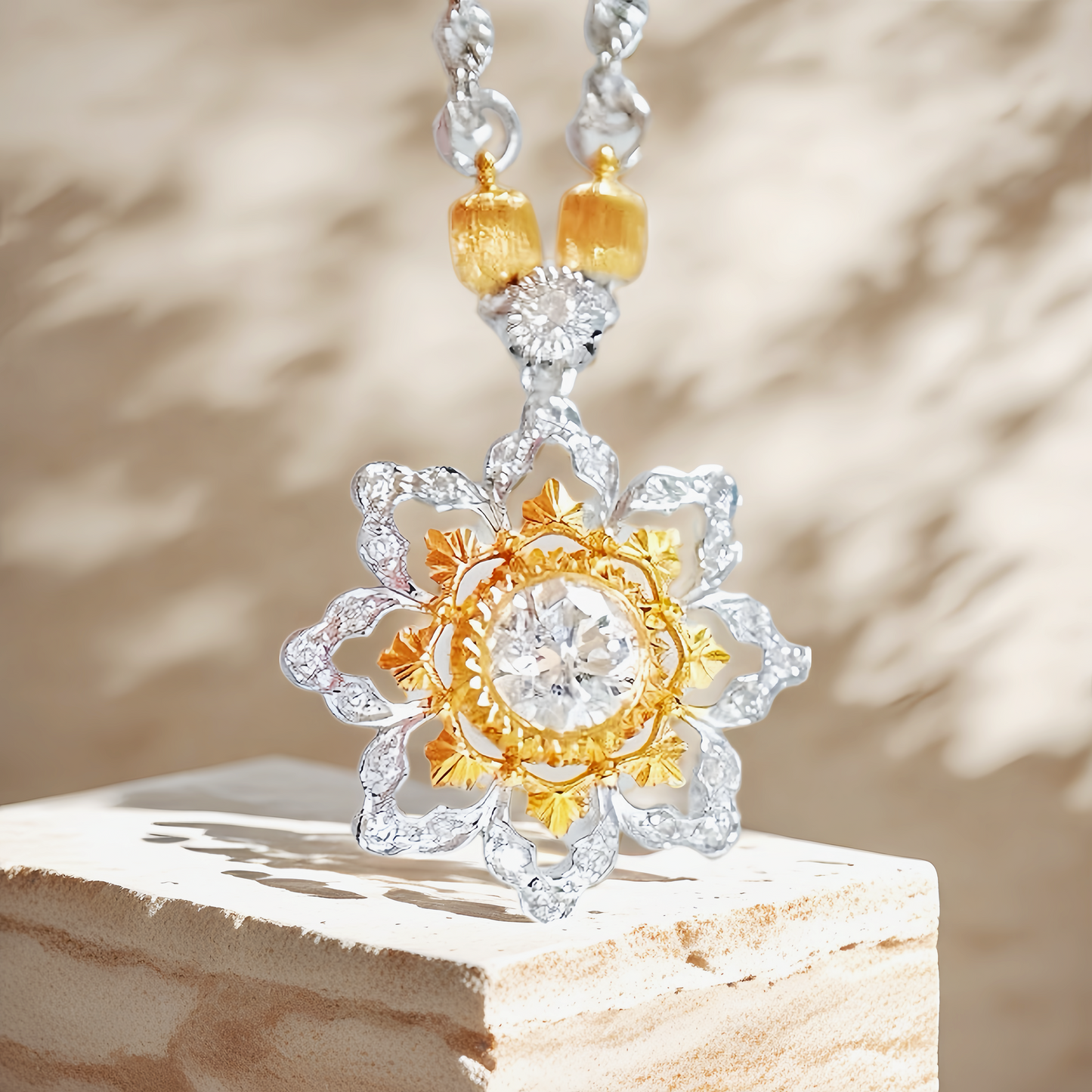 Vintage 18k Gold Diamond Pendant (Item No. VT096)