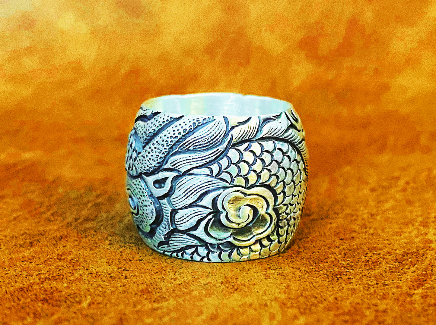 Large Dragon Silver Ring (Item No. R0117)