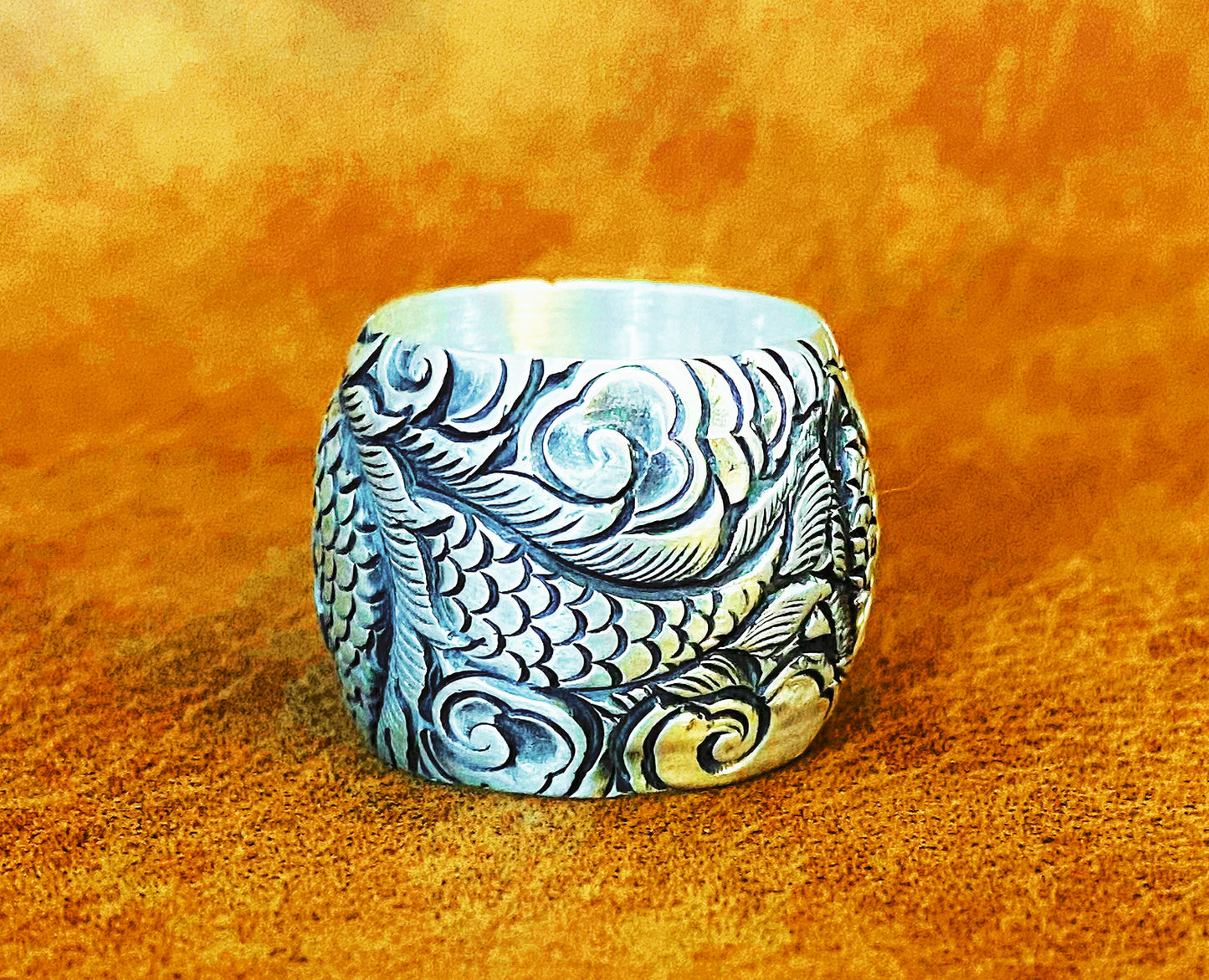 Large Dragon Silver Ring (Item No. R0117)