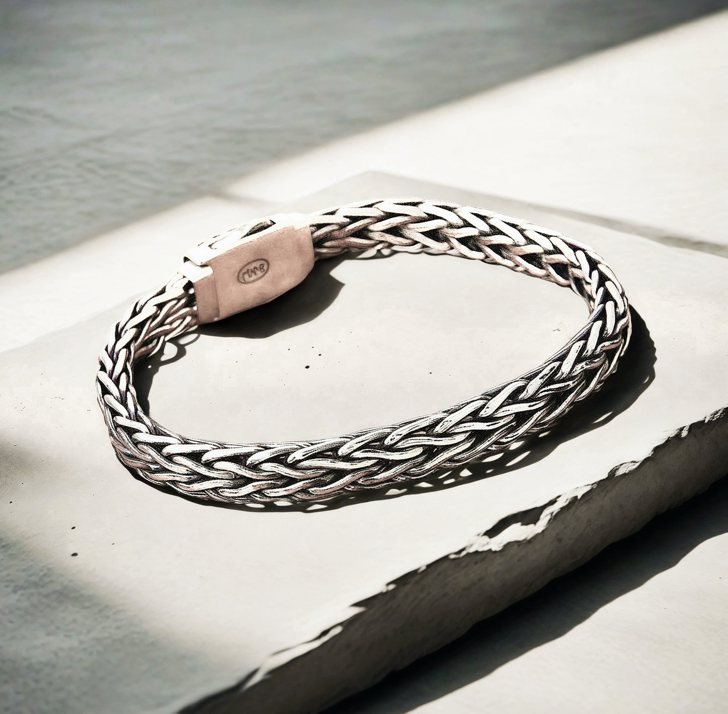 Braided Bracelet Silver Chain (Item No.B0577)
