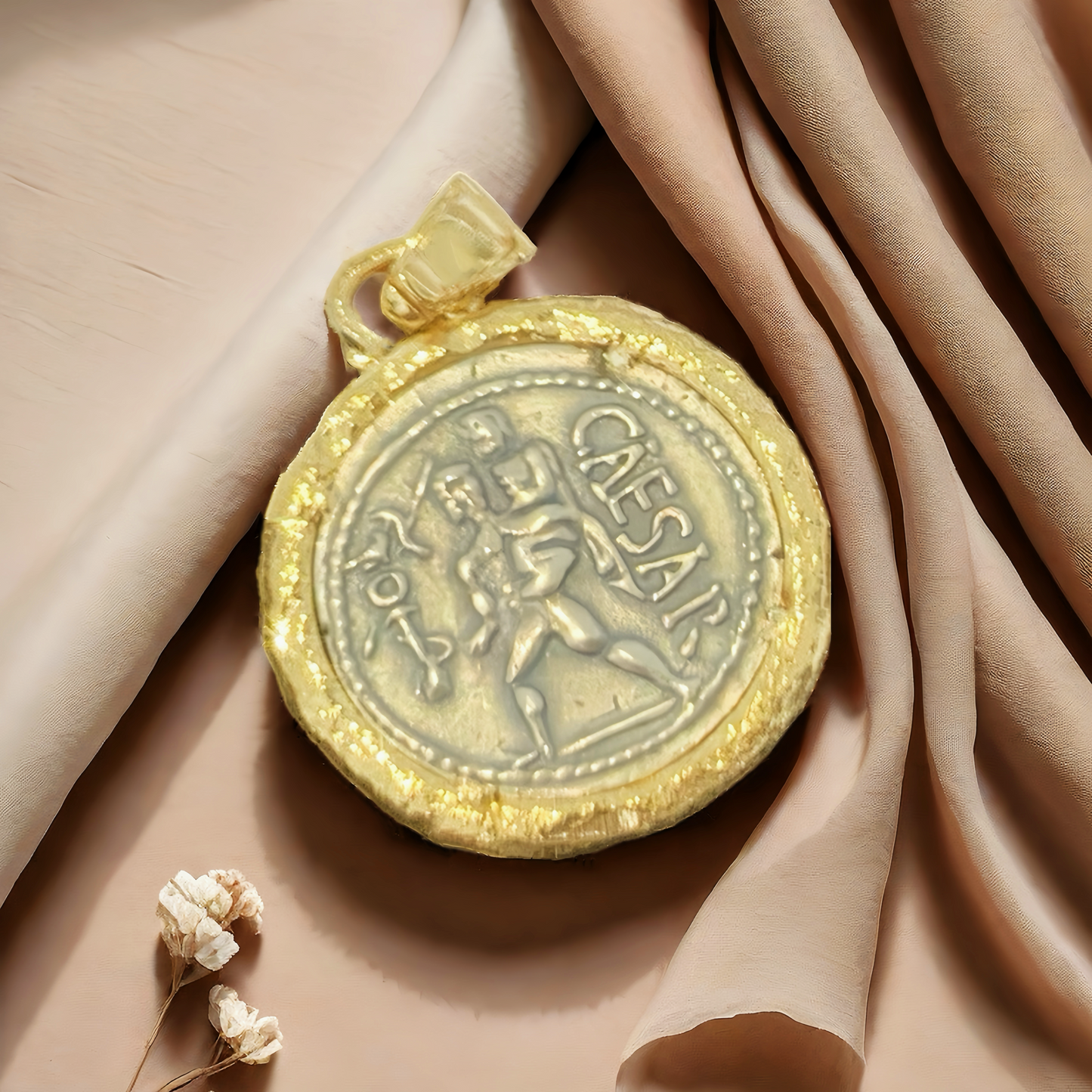 Venus Ancient Greek Coin Medallion 18K Gold Pendant (Item No. COIN059)