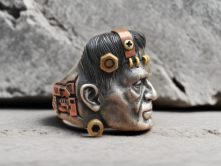 Frankenstein Silver Ring (Item No. SC029)