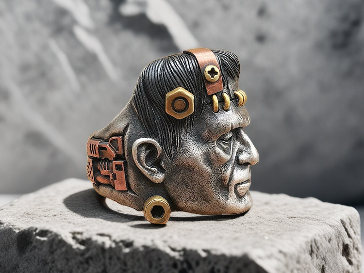 Frankenstein Silver Ring (Item No. SC029)