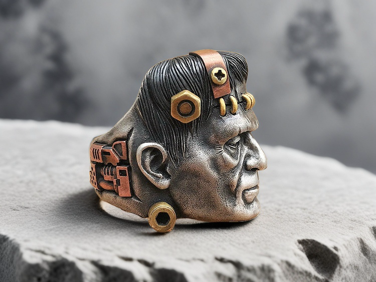 Frankenstein Silver Ring (Item No. SC029)
