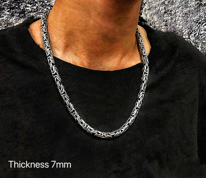 Classy Braided Silver Necklace Chain (Item No. N0139) Tartaria Onlinestore