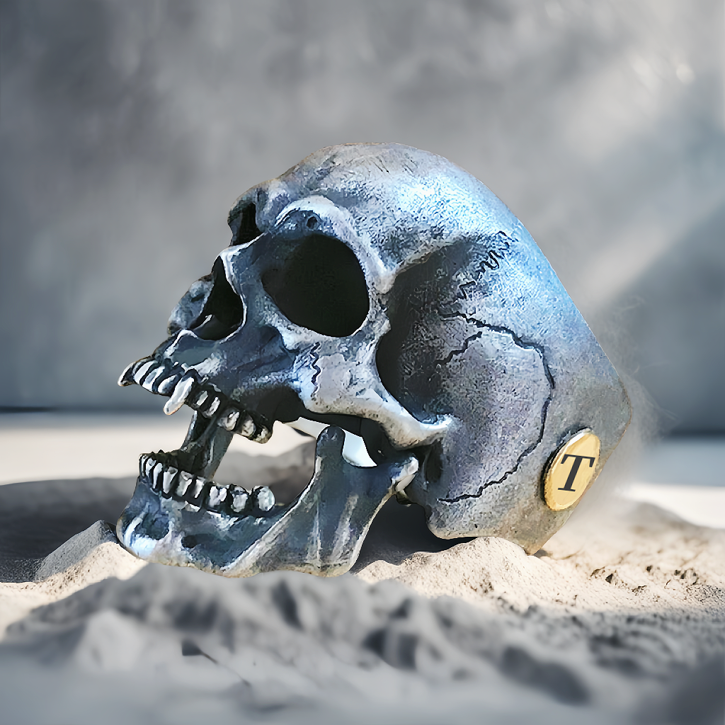 Skull Silver Ring (Item No. SC015)