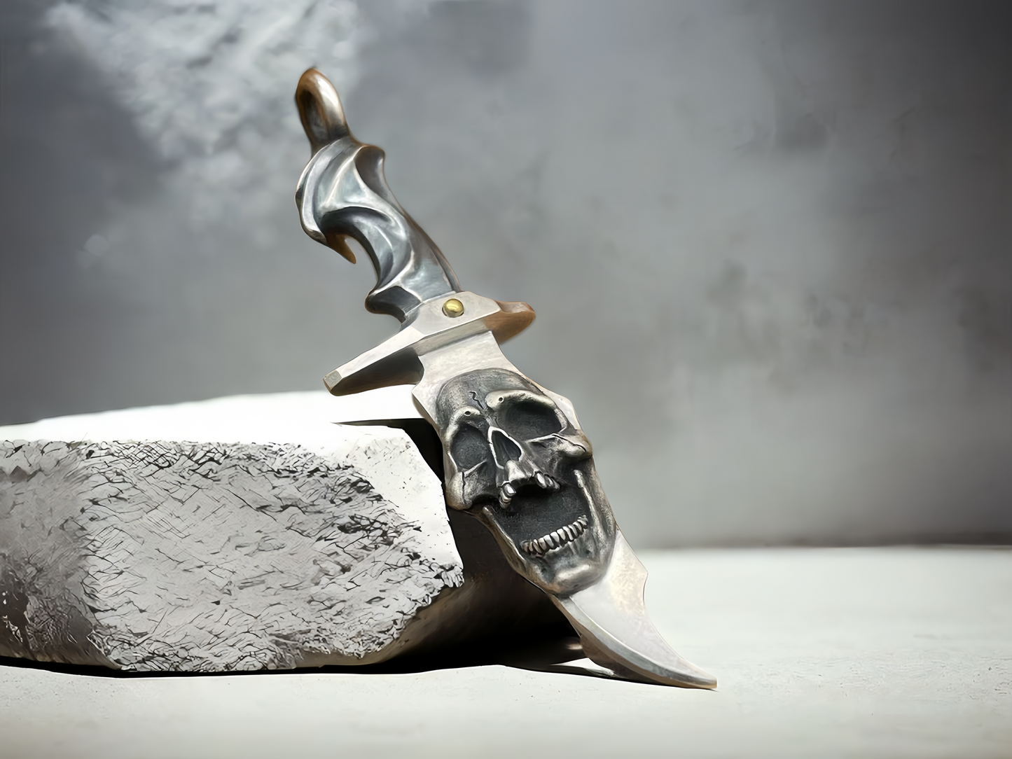 Skull & Dagger Silver Pendant (Item No. SC040)