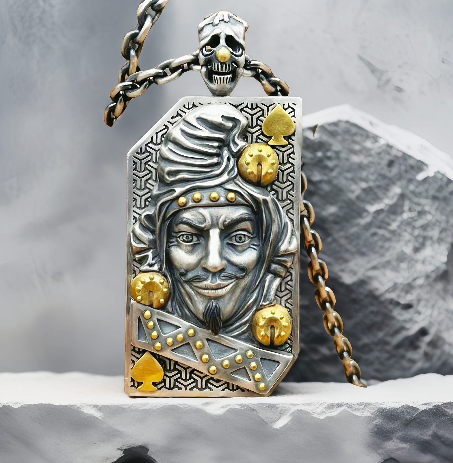 Joker Silver Pendant Necklace(Item No. SC002)