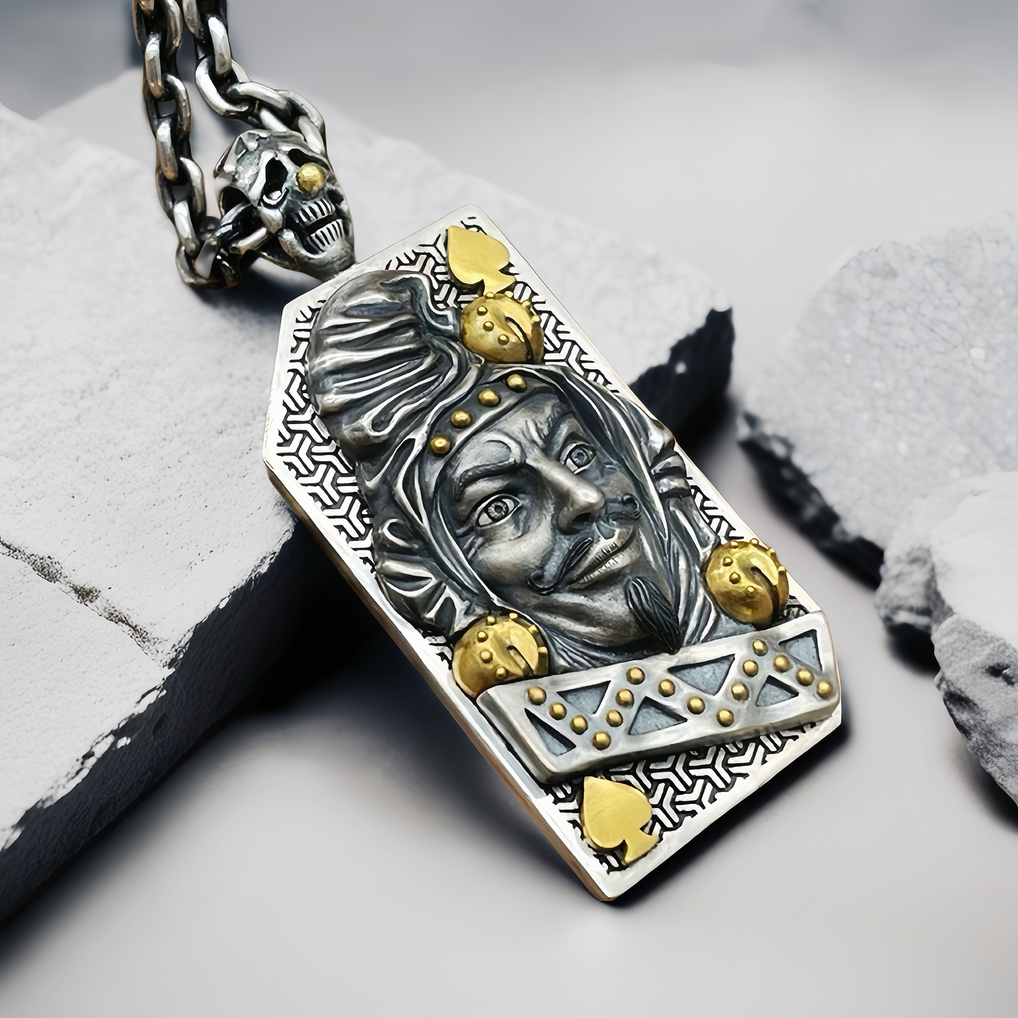 Joker Silver Pendant Necklace(Item No. SC002)