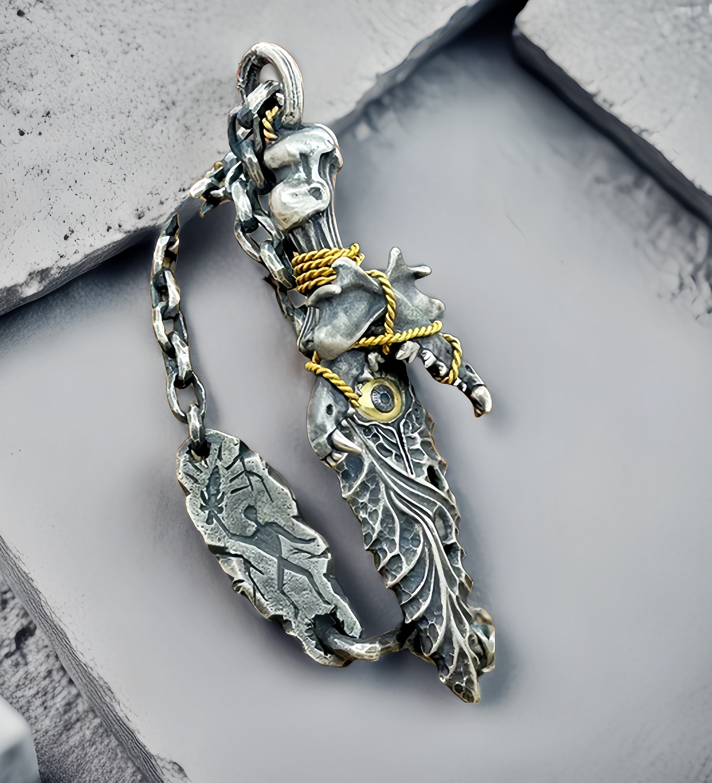 Dagger & Eye Silver Pendant (Item No. SC035)