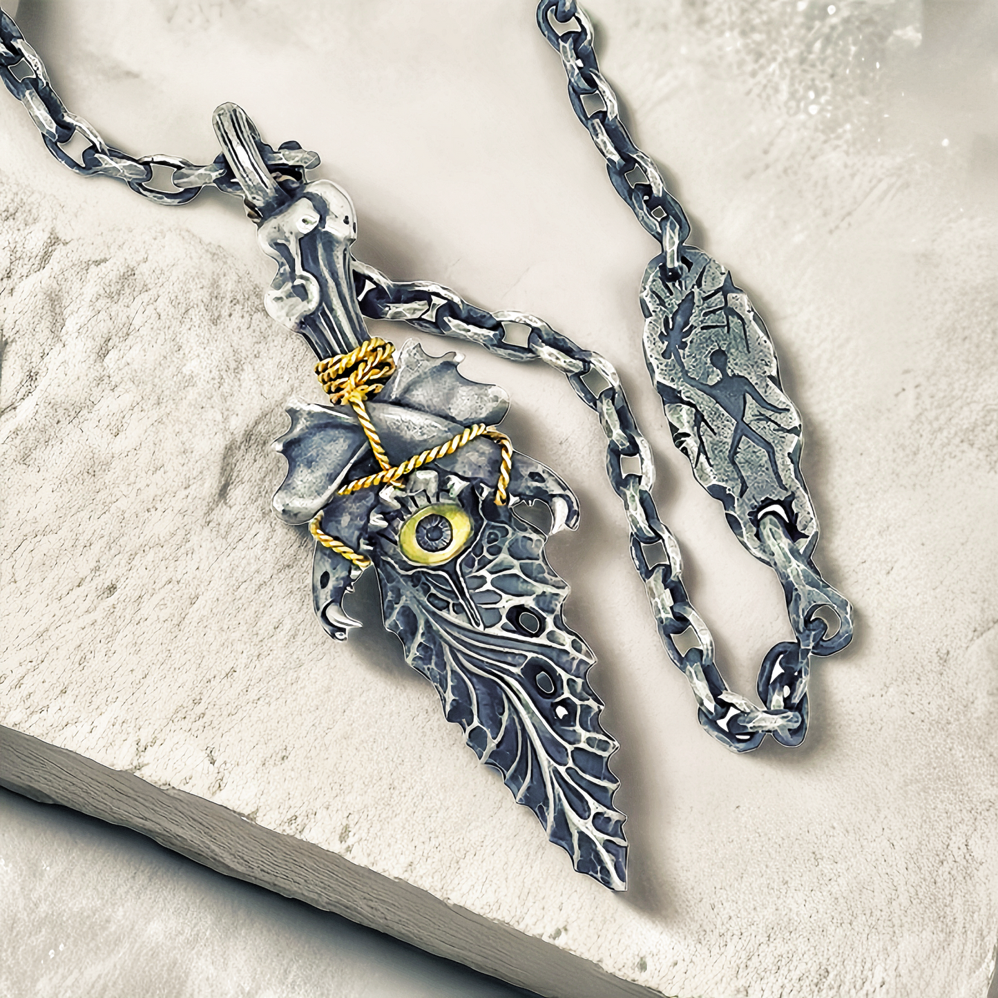 Dagger & Eye Silver Pendant (Item No. SC035)