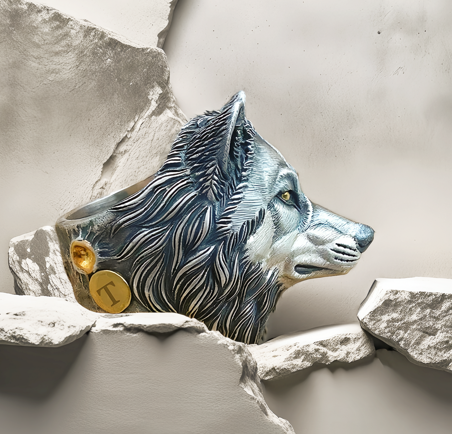 Wolf Silver Ring (Item No. SC017)