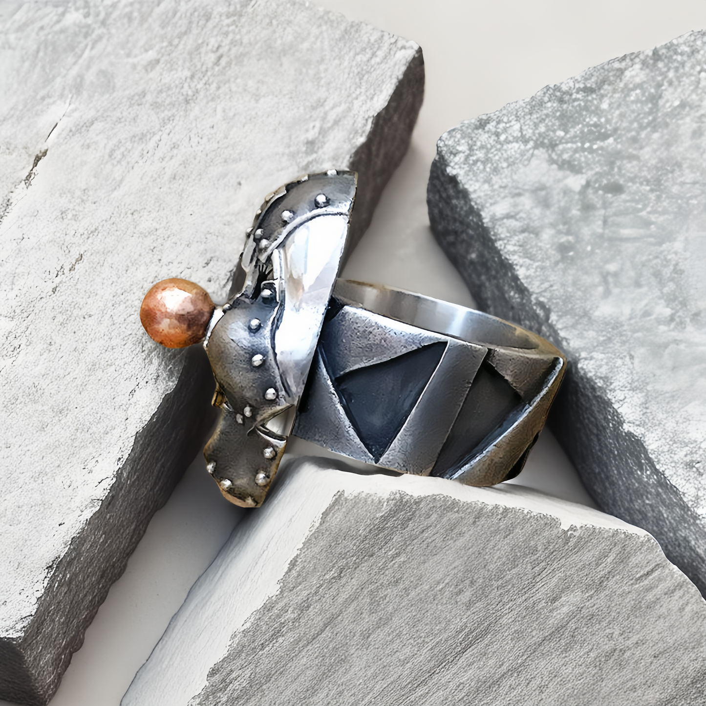 Clown Mask Ring Silver Ring (Item No. SC027)