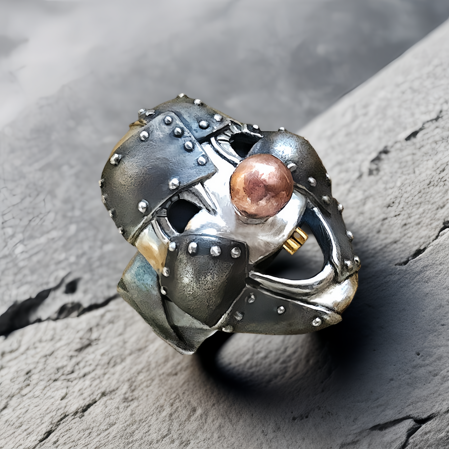 Clown Mask Ring Silver Ring (Item No. SC027)