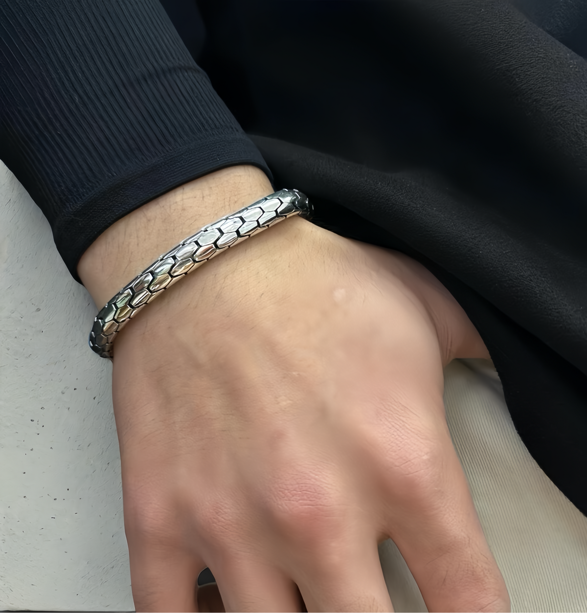 Snake Silver Bracelet (Item No. B0677)