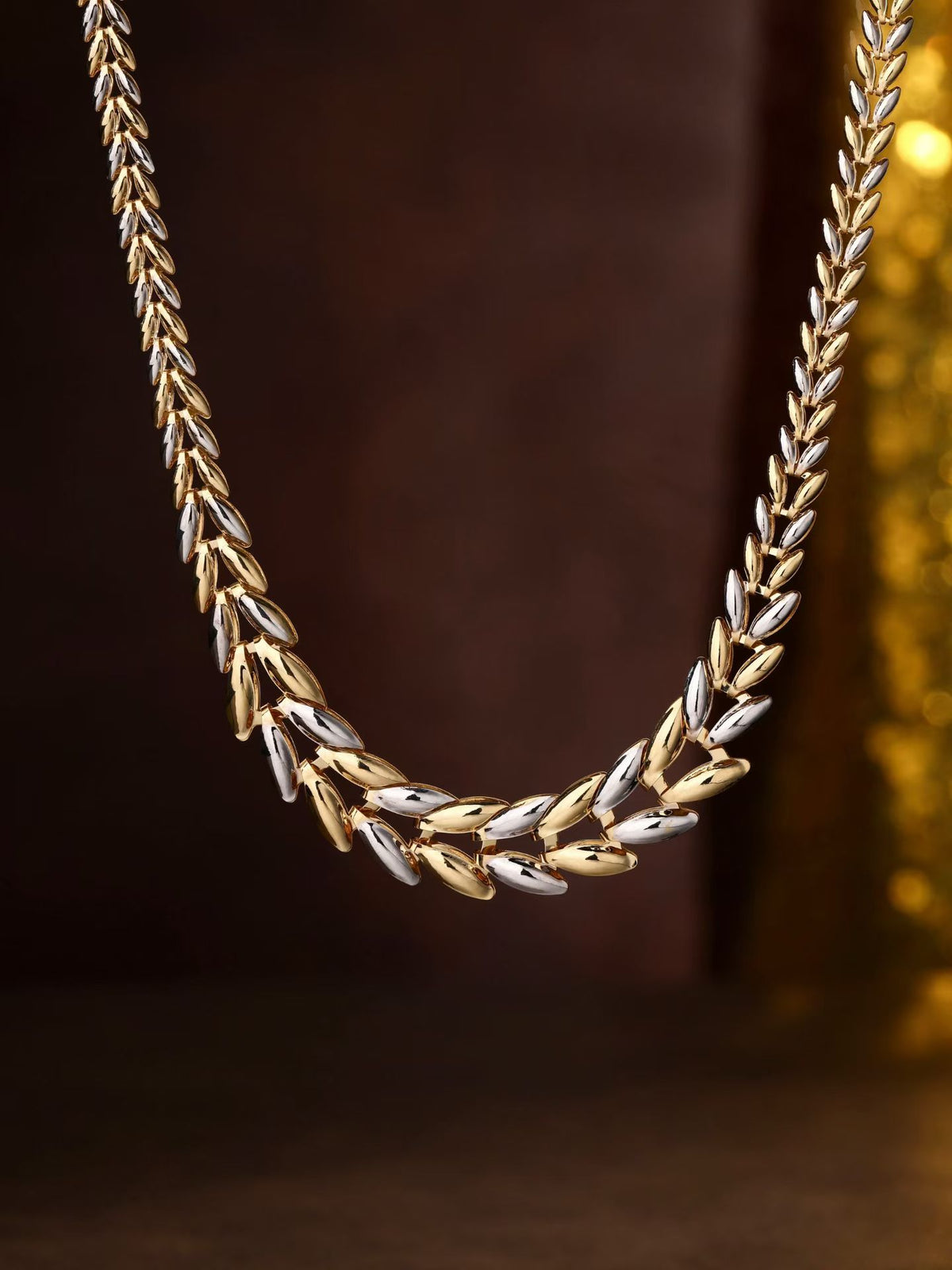Leaf 18k Gold Necklace (Item No. HFN013)